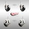 Service Caster 3 Inch 316SS Soft Rubber Wheel Swivel 3/8 Inch Threaded Stem Caster Brakes, 2PK SCC-SS316TS20S314-SRS-381615-2-TLB-2 - alternate 2